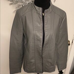 a.n.a Women's Charcoal Leather Jacket
